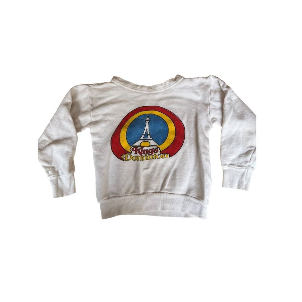 Kings Dominion Kids Boy 80s Vintage Sweatshirt White Size Large